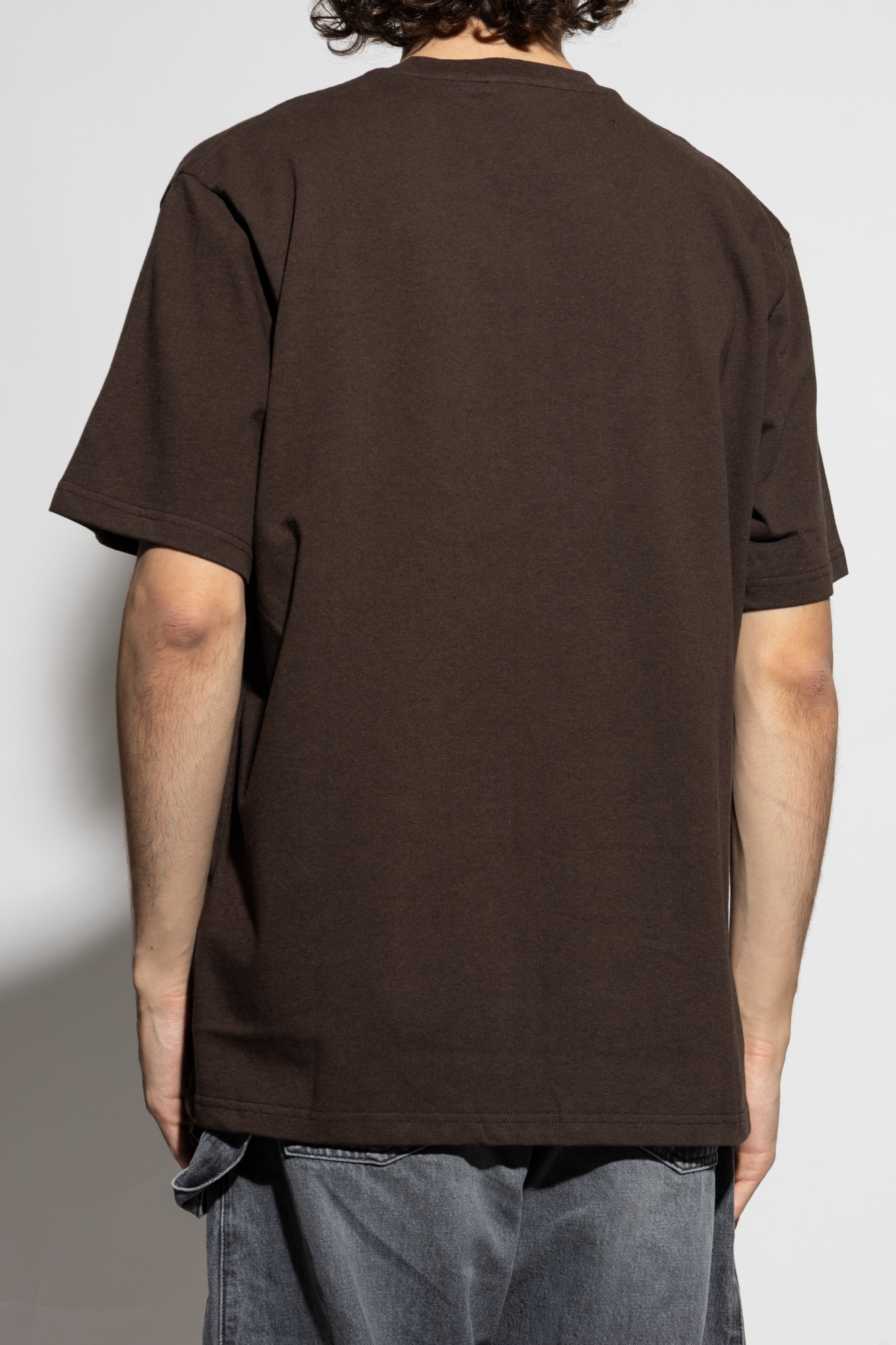入荷now 買えない Brown T-shirt with embroidered logo JW Anderson - Vitkac AS トップス